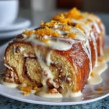 Soft orange rolls with orange cream cheese frosting, warm and swirled with citrus filling, topped with a creamy, tangy glaze.