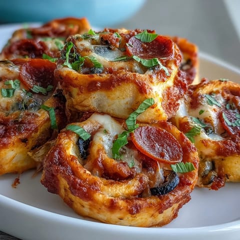 Sliced Tortilla Pizza Rolls arranged on a wooden cutting board, showcasing a gooey cheese pull and crispy edges.