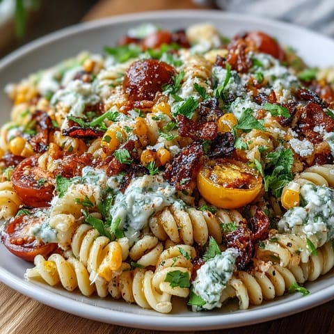 Elote Pasta Salad Cotija