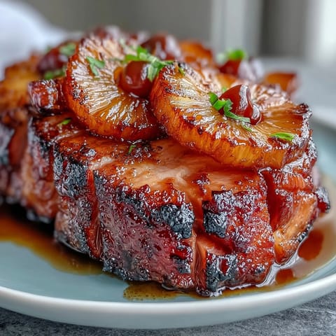 Honey Glazed Ham with Pineapple