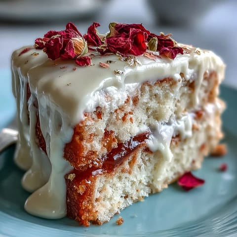 Luxe pink Bridal Shower Rosé Velvet Cake, dripping elegantly with edible gold.