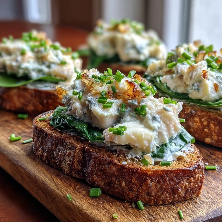 Hearty Smoked Haddock and Spinach Rye Toasts spread with creamy crème fraîche on a rustic white plate.