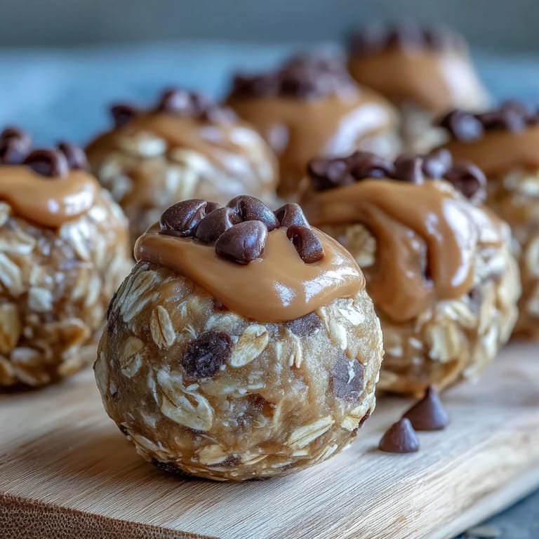 Sweet Protein Balls with Oats: Wholesome, satisfying bites showcasing peanut butter flavor.