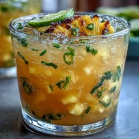 Vibrant Pineapple Jalapeño Agua Fresca, perfectly garnished, refreshes on a hot day.